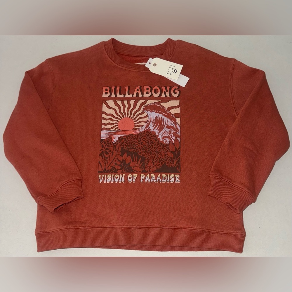 Billabong Big Girls Long-Sleeve Paradise Vision French Terry Sweatshirt